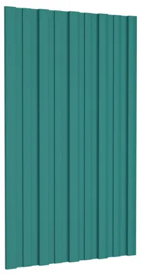 Image de Panneau de toiture 12 pcs Vert 80 x 45 cm Acier galvanisé