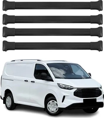 Obrázok produktu pre Strešný nosič pre Ford Transit Custom / Tourneo Custom 2023-25 75kg hliníková čierna 4x