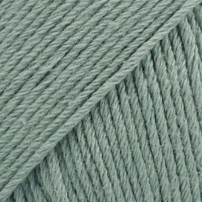 Close-up of green yarn.