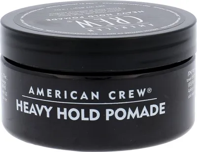 Zdjęcie produktu dla American Crew Heavy Hold Pomade 85g, Krem do włosów, 85 g, Do wszystkich włosów, Wygładzający, Słoiczek, Aqua/Water/Eau, Ceteareth-25, PVP, PEG-7 Glyceryl Cocoate, Glycerin, Propylene Glycol, Oleth-20,...