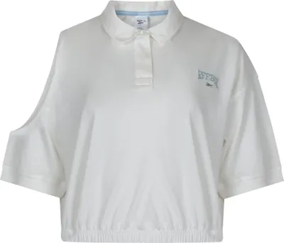 Produktbild von Reebok T-Shirt HT7854 Ecru Blau mit kurzer, lockerer Passform