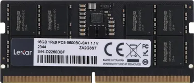 Image de Lexar LD5S16G56C46ST-BGS Module mémoire 16 Go 1 x 16 Go DDR5 5600 MHz (LD5S16G56C46ST-BGS)