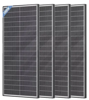 Obrázek produktu pro Solární panely, bifaciální design, vysoká účinnost, 100 W, 4 kusy