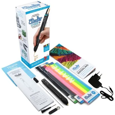 Immagine prodotto di 3Doodler CREATE FILAMENT PLA 3 COLORI PL-CLEAR-75 Acido polilattico (PLA) Blu fluorescente, trasparente
