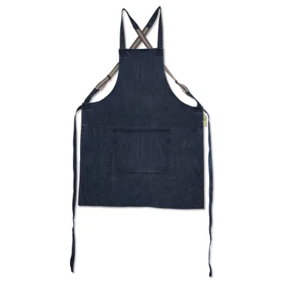 Produktbild von Dutchdeluxes Schürze - Handgefertigt - Mit Hosenträgern - Einzigartig - Gastfreundschaft - Jeansblau