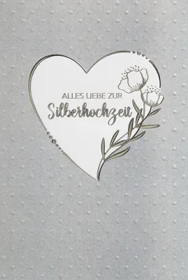 Produktbild von Silberhochzeit - plastikfreie Verpackung - Glückwunschkarte im