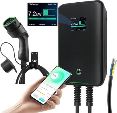 Image de Station de recharge mince pour véhicules électriques, avec une puissance de 7 kW et contrôle via une application