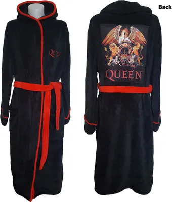 Produktbild von Queen - Classic Crest Uni Bademantel - Schwarz