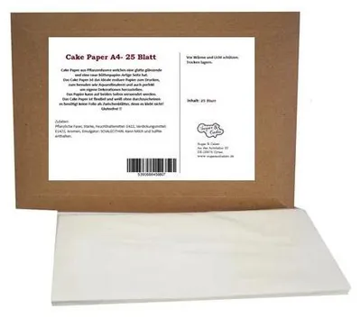 Produktbild von Cake Paper essbare Blätter A4- 25 Blatt