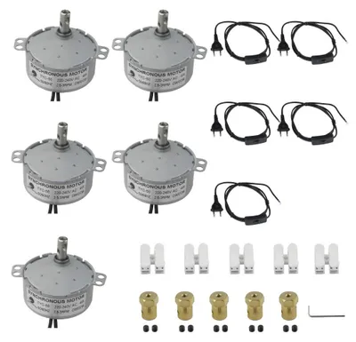 5 Stück Synchronmotor 220V 2,5-3 U/min TYC-50 mit Kupplung