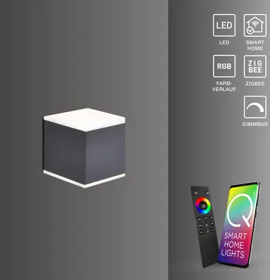 Produktbild von Paul Neuhaus LED Außenwandlampe Smart Home Q - AMIN  RGB+W Wandlampe dimmbar Fernbedienung Farbwechsel Alexa