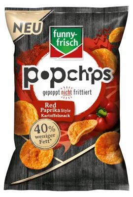 Immagine prodotto di divertente Popchips frisch snack di patate con peperoni rossi 80g