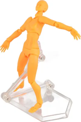 Produktbild von Actionfigur Körper Anpassbare Posen Beweglich Langlebig PVC Weit verbreitet Zeichnungsmannequin für Familienbüro Orange Frau