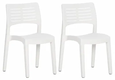 Productafbeelding van Set van 2 Stapelbare Tuinstoelen voor Balkon en Terras