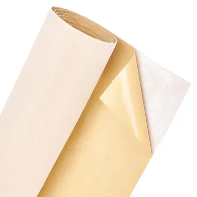Image de Tissu velours flocké adhésif - épaisseur : 0,6 mm - idéal pour les boîtes à bijoux, les tiroirs et les travaux manuels - couleur pêche - dimensions : 200 x 40 cm
