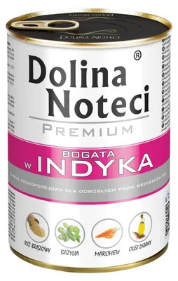 Zdjęcie produktu dla Dolina Noteci PREMIUM bogata w indyka puszka 400 g Mokra karma dla psa