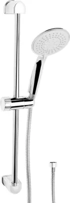 Productafbeelding van CORNAT Carballo doucheset, 5 spuitkoppen, metalen slang 150 cm, wandstang 59 cm, chroom