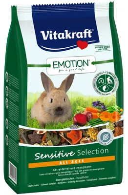 Productafbeelding van VITAKRAFT EMOTION Sensitief droogvoer voor konijnen - 600 g