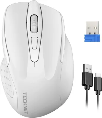 Produktbild von Maus Kabellose Maus, Wiederaufladbar Funkmaus 4800 DPI, 2,4 GHz Optische Computer Maus für Laptop, PC, Mac, 6 Tasten
