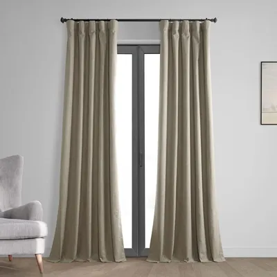 Verdunkelungsvorhang 50x120 cm, 1 Paneel, Warm Taupe, Leinenoptik