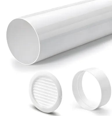 Immagine prodotto di Set per il ricircolo dell'aria NABER R / condotto circolare / lunghezza: 1 m / bianco / 150 condotto circolare (4050002)