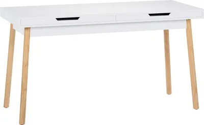 Produktbild von CLP Schreibtisch Porto Holztisch mit zwei Schubladen Größe 140 cm