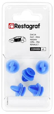 Produktbild von Heftklammer für Fahrzeuge, Renault/Peugeot/BMW, 8,2 mm, 5 Stück, Violett