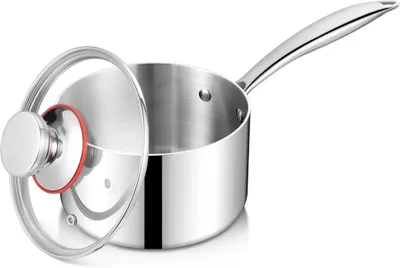 Produktbild von Joyfair Stielkasserolle 16cm Premium Edelstahl Milchtopf 1,8L mit Deckel