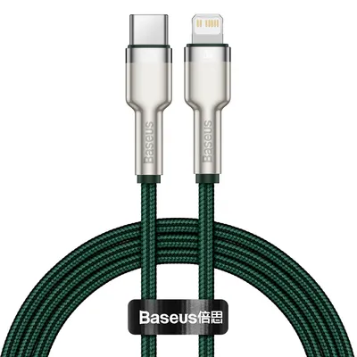 Immagine prodotto di Cavo USB-C per Lightning Baseus Cafule, PD, 20 W, 1 m (verde)