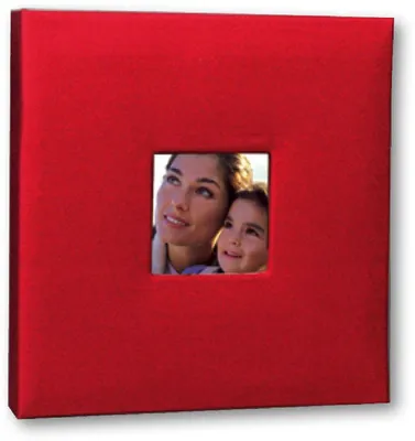 Produktbild von ZEP Fotoalbum Baumwolle rot 24x24 cm Leinen mit Fotostanzung
