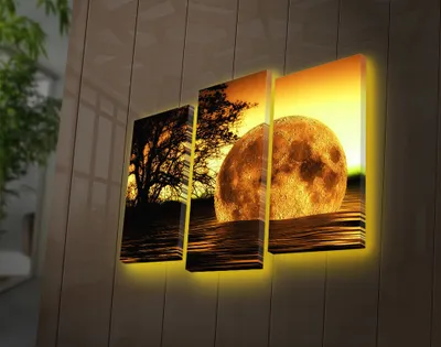 Obrázok produktu pre Opviq, 3PATDACT- LED4281, Farebný, Plátenné obrazy, 66 x 45 cm, 100% semišové plátno