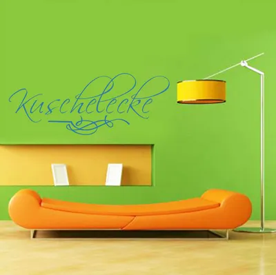 Produktbild von Wandtattoo - Wandaufkleber - Wandtattoo "Kuschelecke" - 120cm x 46cm hellblau - Dekoration Küche Wohnzimmer Wand