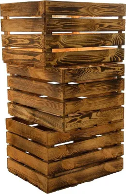 Produktbild von Famanu Obstkisten Set aus massivem Holz - rustikale Aufbewahrung