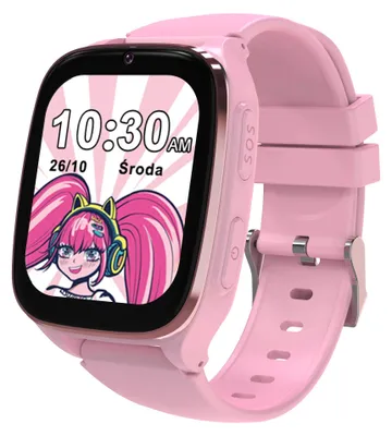 Produktbild von Smartwatch Kiano Watch KID 4G LTE Princess - Kinderuhr mit rosa Armband | Uhr mit Zifferblatt mit Märchenmotiven | GPS, AGPS, LBS, WIFI