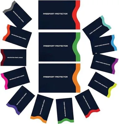 Productafbeelding van Famanu reistasjes voor paspoort en creditcards - set van 3 stuks - beschermende opberghoezen - waterdicht en stofdicht