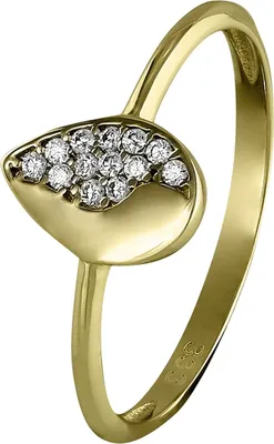Produktbild von GoldDream Ring Damen Gr. 54 Blatt Gelbgold 8 Karat goldweiß Zirkonia D2GDR506Y54