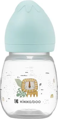 Immagine prodotto di Kikkaboo Savanna, biberon anticolica, 180 ml, trasparente, taglia unica