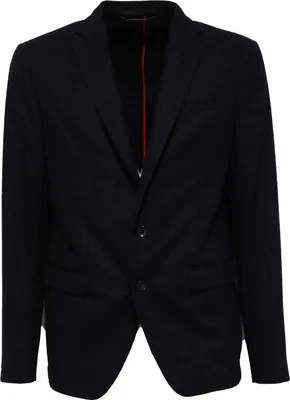 Produktbild von 3389AB giacca uomo MESSAGERIE schwarz/blau gestreifte Wolle/Poliestere Jacke Mann