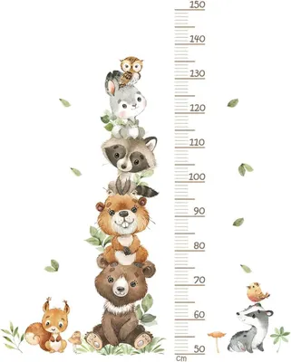 Produktbild von Messlatte Aufkleber 100 x 81 cm, für Kinderzimmer
