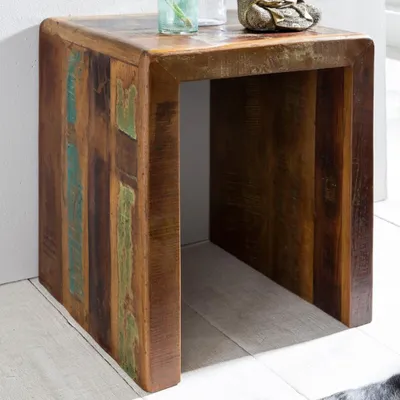 Produktbild von Beistelltisch >KALKUTTA< in Mango, Massivholz - 45x55x40cm (BxHxT)