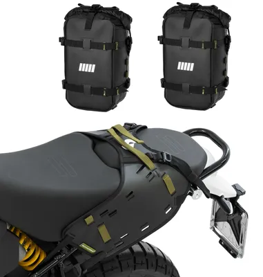 Immagine prodotto di SCHNORR BagHub + borse laterali, set da 2 Borse morbide da moto da 24 L - compatibili con Ducati DesertX