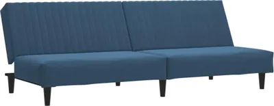 Produktbild von vidaXL Schlafsofa 2-Sitzer Blau Samt