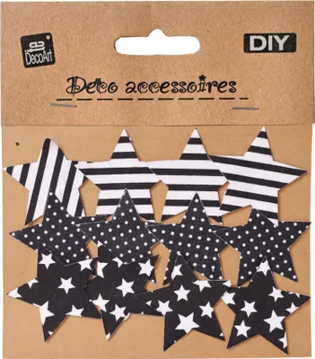 Produktbild von 12 Stück DIY Textil Patch Aufbügler Aufbügelflicken Applikation Stern zum Selber Flicken Stylen Dekorieren ca. 5 x 5 cm