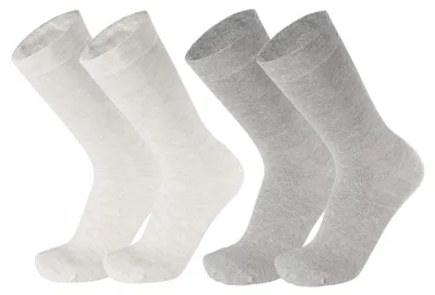 Tobeni Herren Socken 6-er Pack mit Elasthan und Softrand ohne Gummi Karmelanj Hellgrau