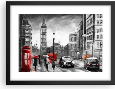 Produktbild von Gerahmtes Poster - Schwarzer Rahmen - London Bus - 40x30 cm - Wand Bild - Wanddeko - Wandbilder - Kunstposter - Wandposter - Bilderrahmen - Bilder - Kunstdruck - Wandbild - P2BAA40x30-3939