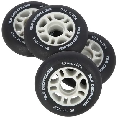 Image de NILS ExtremePolyuréthanematte wheels 80x24 82A, noir, 4 pcs
