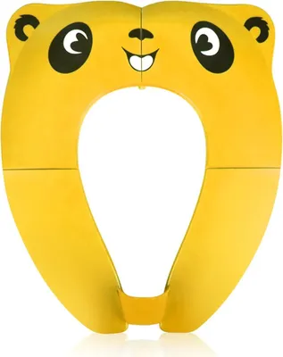Produktbild von Baby-Toilettensitz, faltbar, für Kinder, Toilettensitz, tragbar, für Jungen und Mädchen, mit 8 rutschfesten Pads und 1 Tragetasche,Gelb