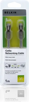 Produktbild von BELKIN CAT5e SNG-SHD Patchkabel, RJ45M, 1m