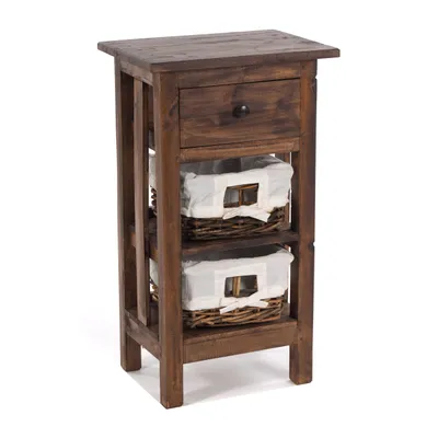 Produktbild von TELEFONTISCH "RATTAN 70" | 70x38x28cm (HxBxT), Mahagoni | Farbe: 03 dunkelbraun