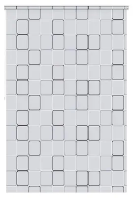 Produktbild von Duschrollo 140x240cm mit Quadratmuster
